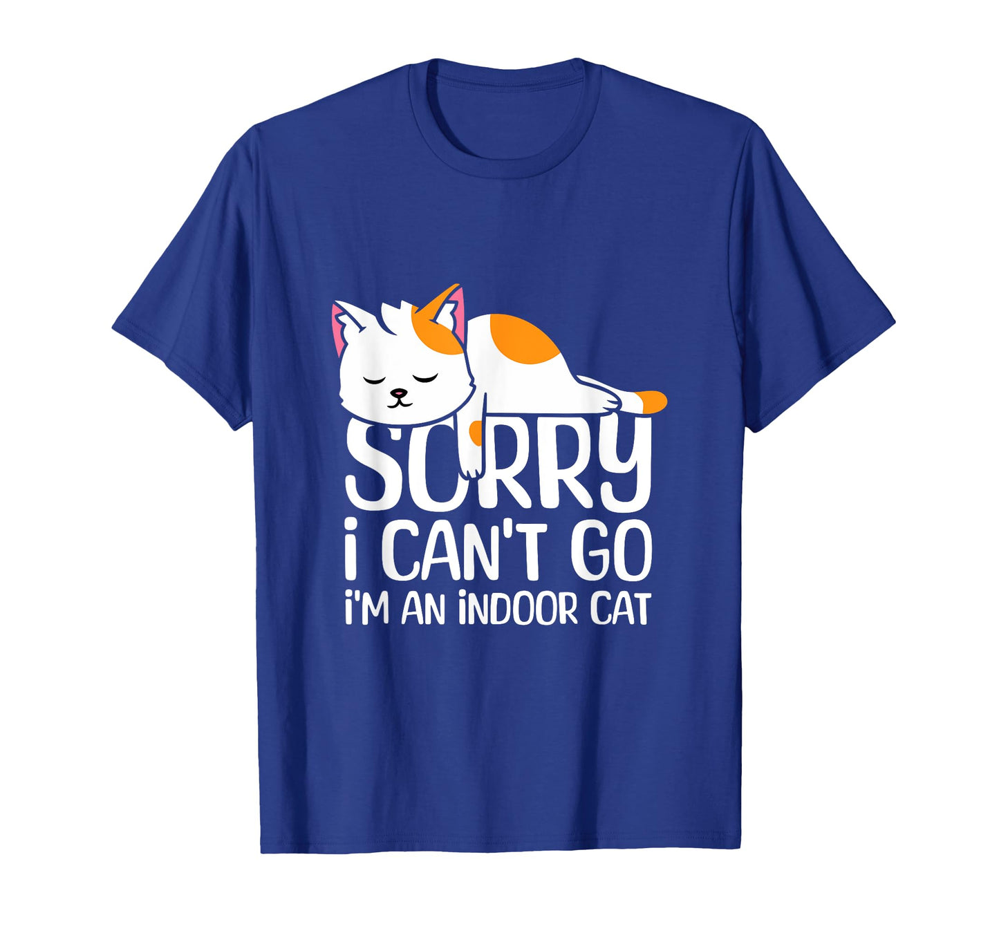 I'm an Indoor Cat Sorry I Can't Go Introvert Humor T-Shirt
