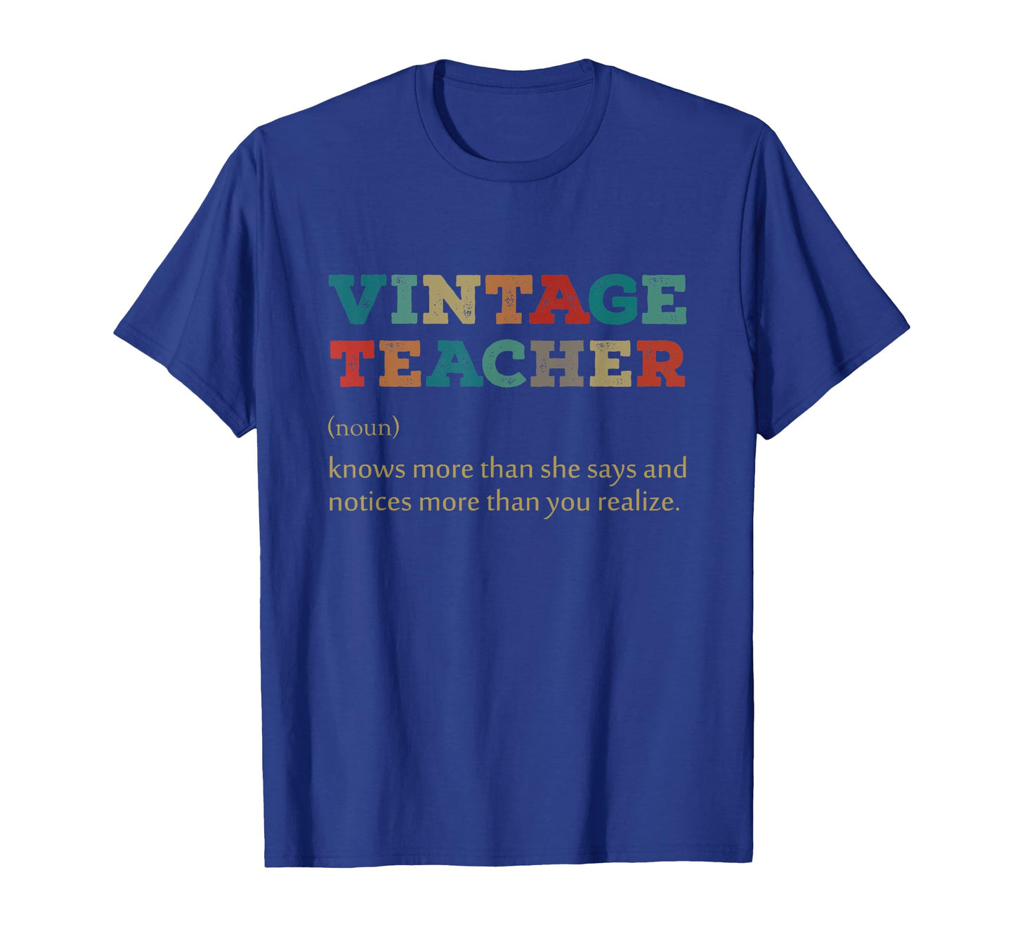 Vintage Teacher Knows More Than She Says Outfit Definition T-Shirt
