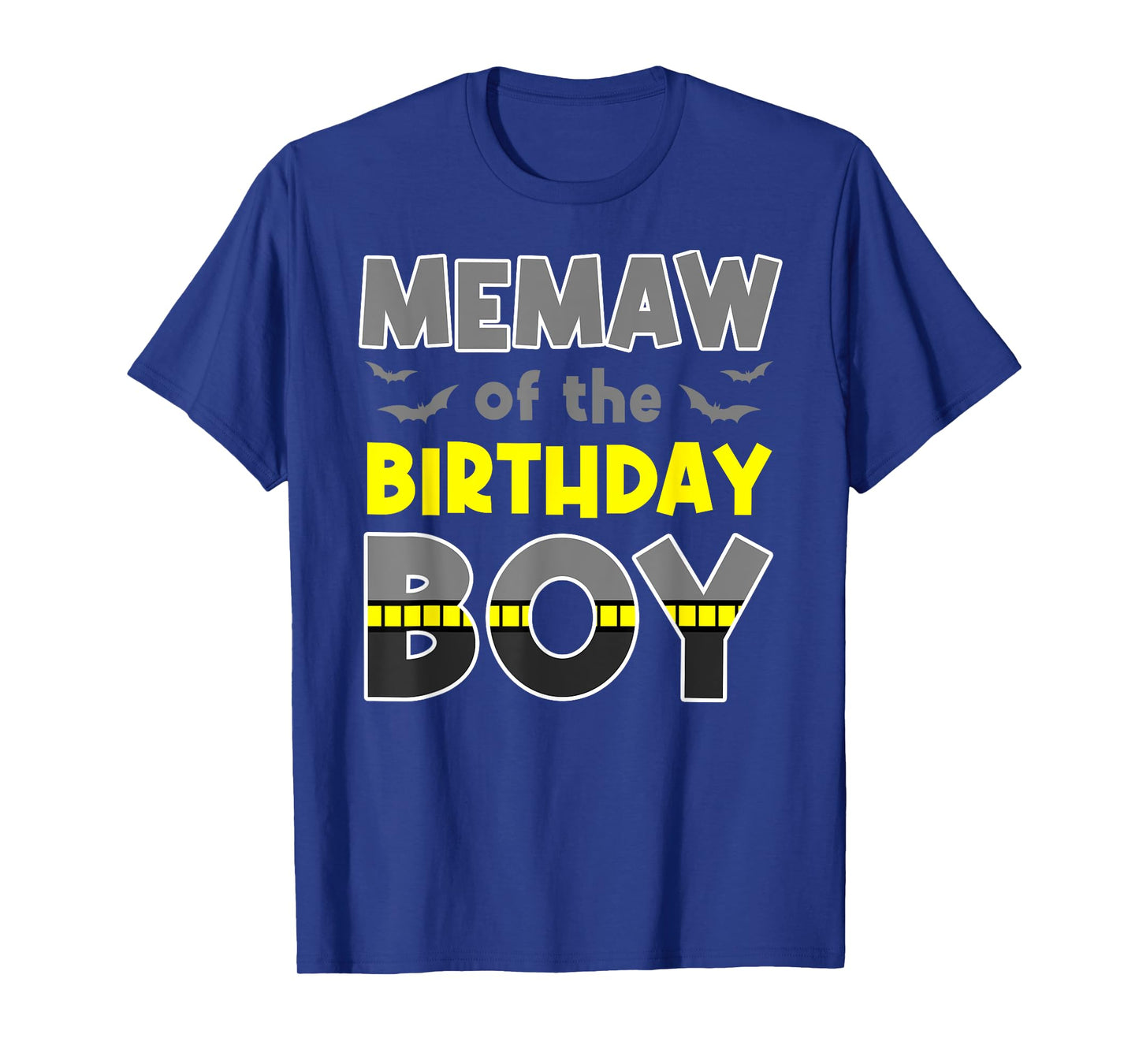 Memaw Of The Birthday Boy Bat Family Party Theme Boys Gift T-Shirt