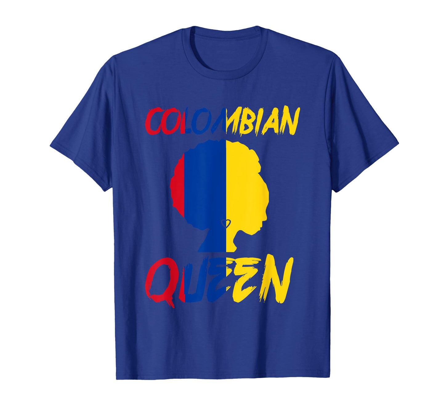Colombian Queen Colombia Flag Afro Pride Proud Culture Home T-Shirt