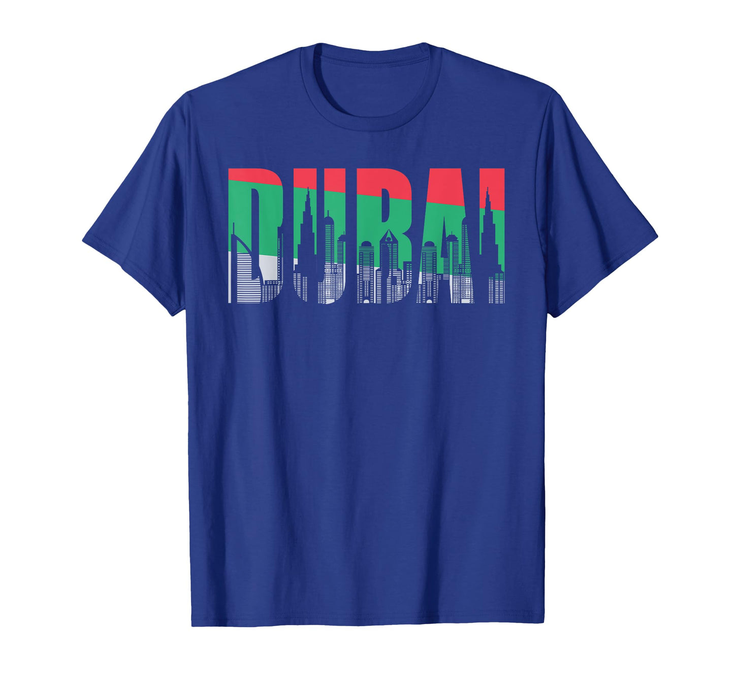 Dubai Skyline Flag Souvenir Gift T-shirt UAE Pride Tee T-Shirt