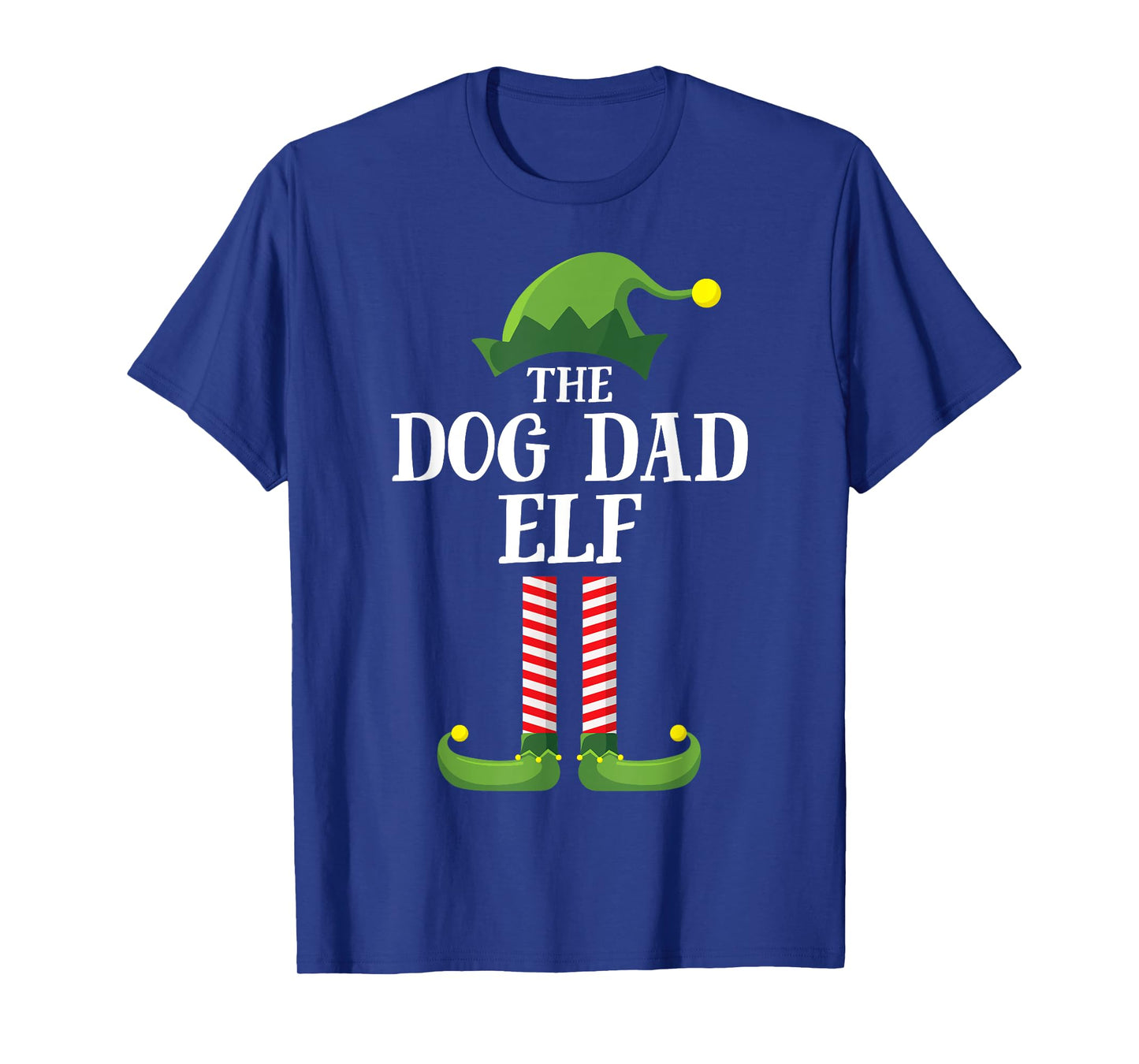 Dog Dad Elf Matching Family Group Christmas Party Pyjamas T-Shirt for Men Women Girls Kids