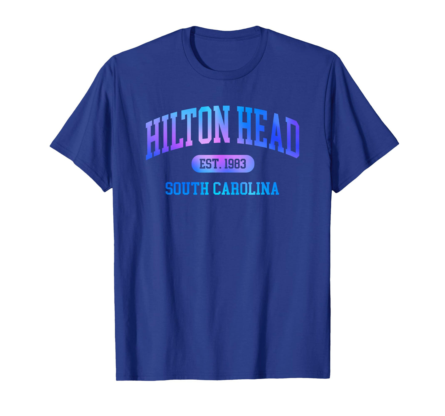 Hilton Head South Carolina Colorful Retro Throwback Girls T-Shirt
