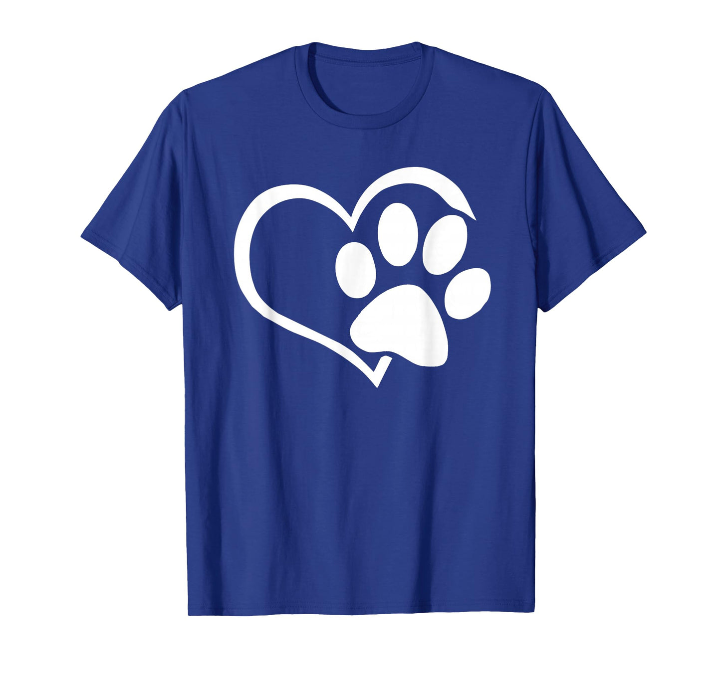 Dog Dad Mom Puppy Shirt Love Dogs Paw Print Heart Women Men T-Shirt
