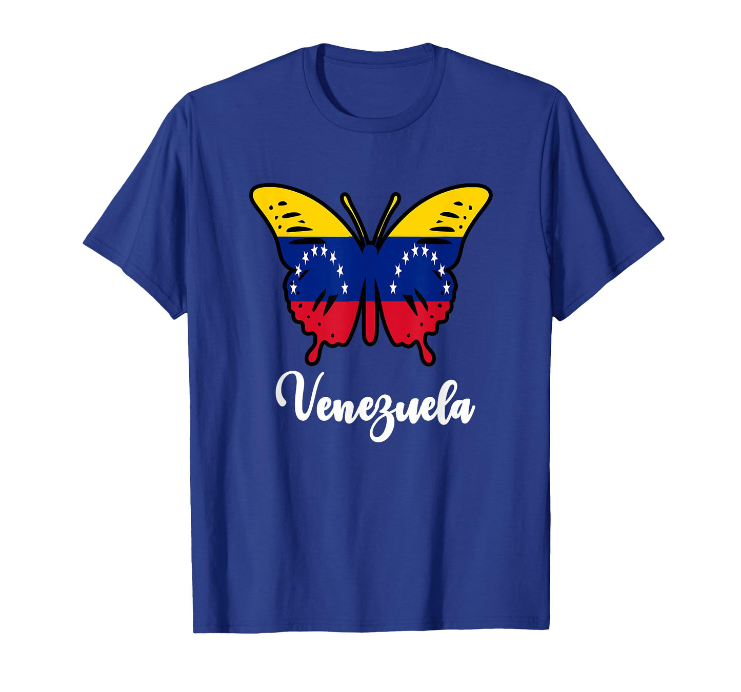 Venezuelan Girl Women Venezuela Flag Venezolana Butterfly T-Shirt