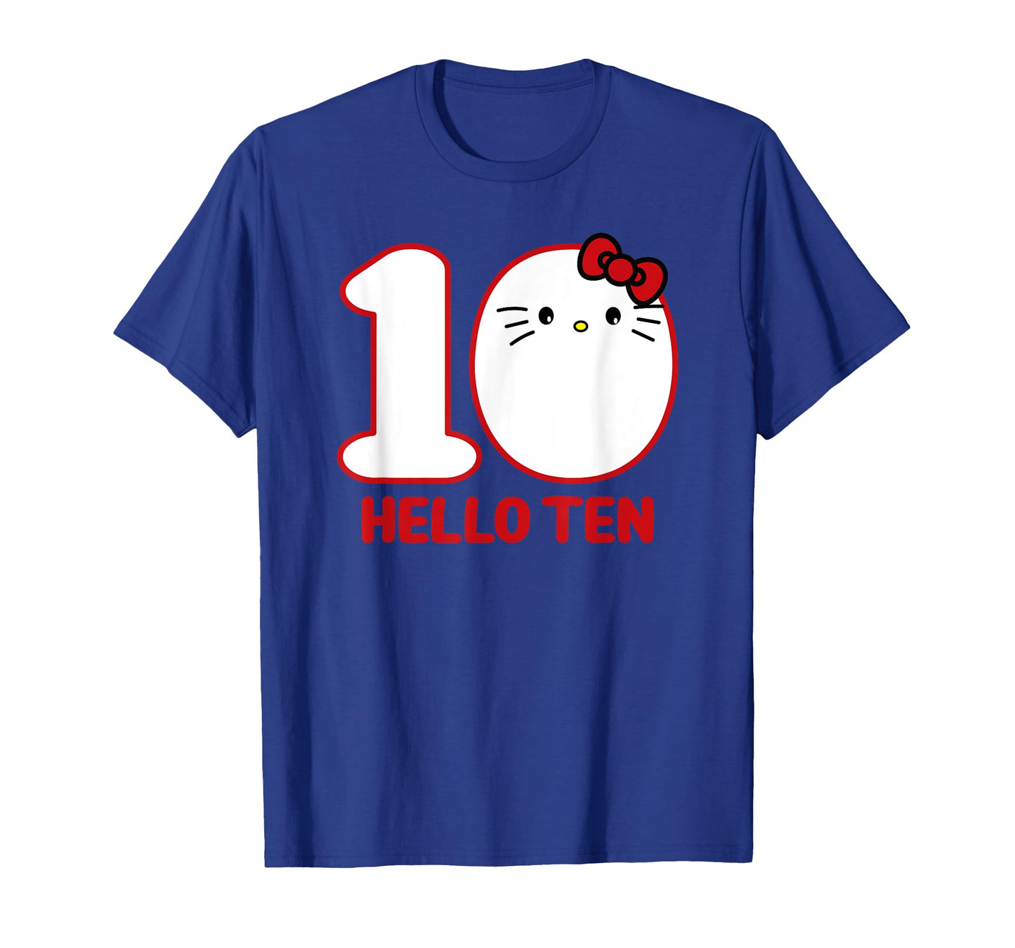 Happy Birthday Kitty, Cute Hello Ten Bday 10th Kawaii Gift T-Shirt