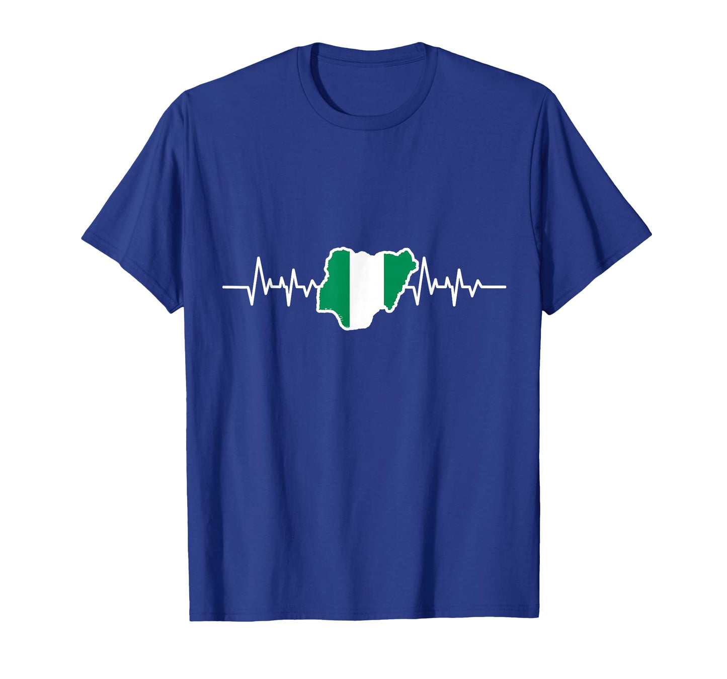 Nigerian Flag Gift Heartbeat Nigeria T-Shirt