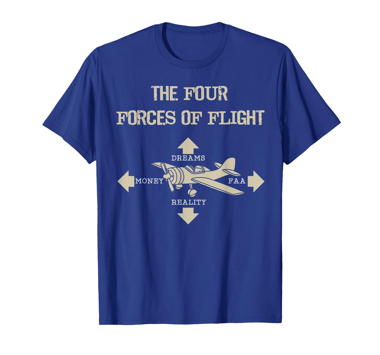 Four Forces Of Flight Dreams Money Reality FAA Gift T-Shirt