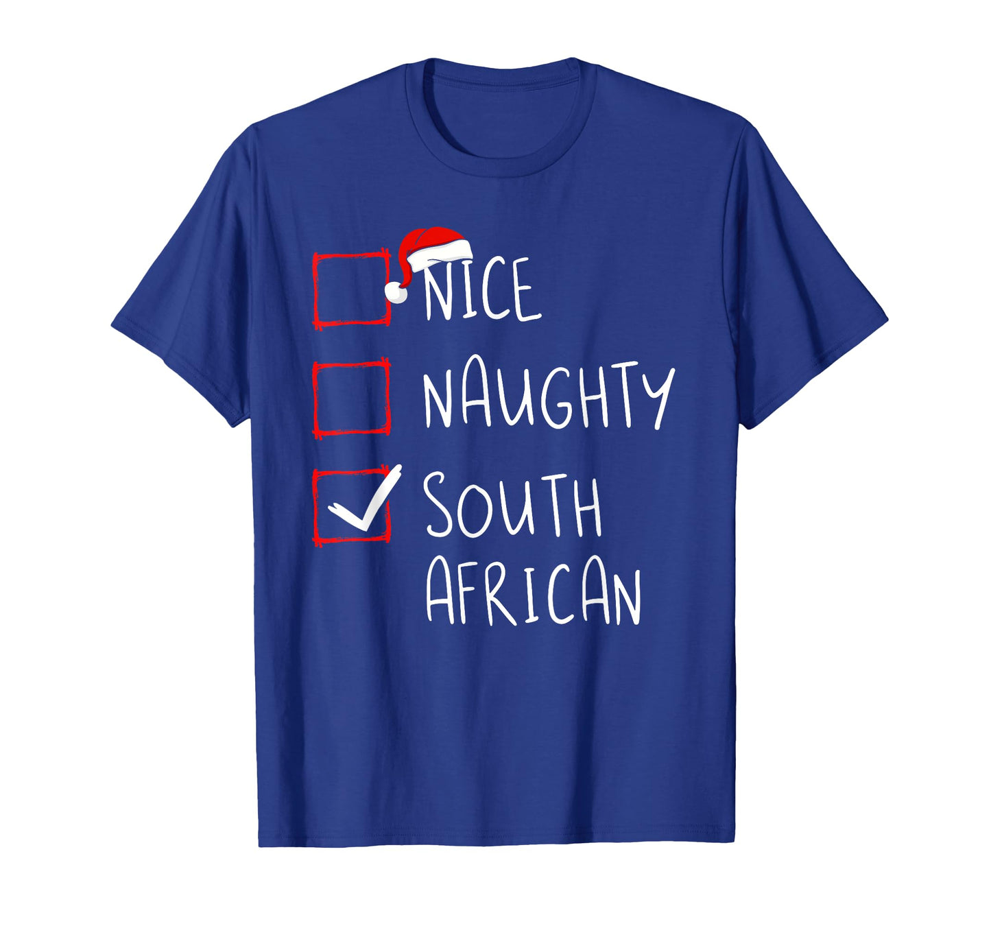 Nice Naughty South African Christmas South Africa Heritage T-Shirt