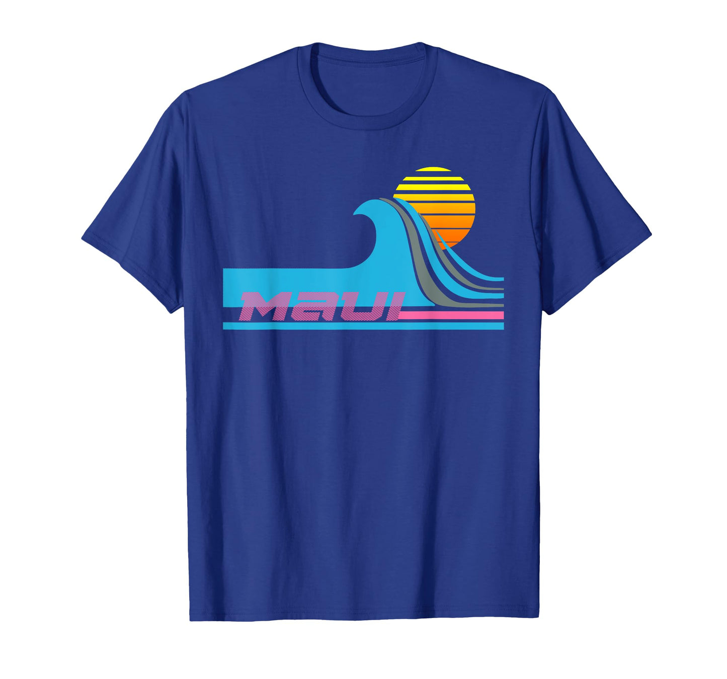 Maui T Shirt Retro 80s Style Surf Tee T-Shirt
