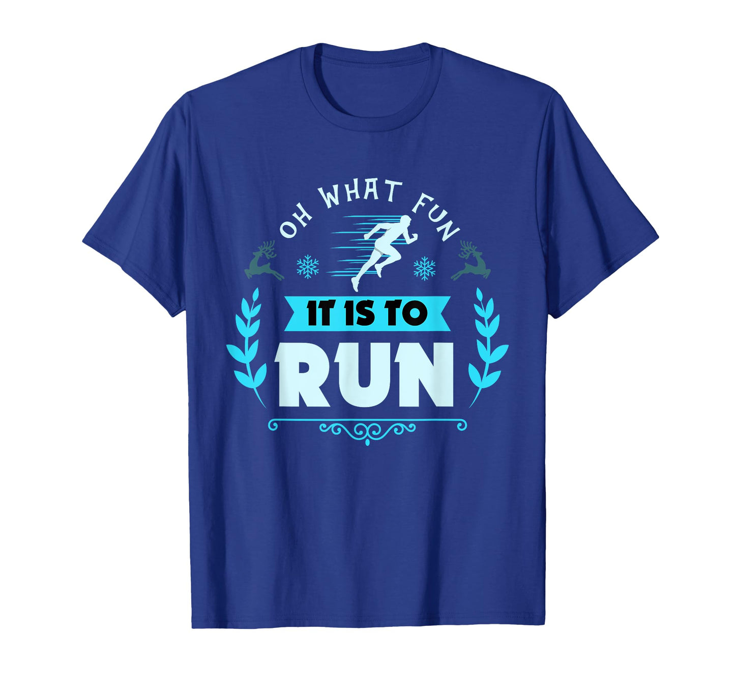 Funny Oh What Fun It Is To Run Cross Country Christmas Gift T-Shirt
