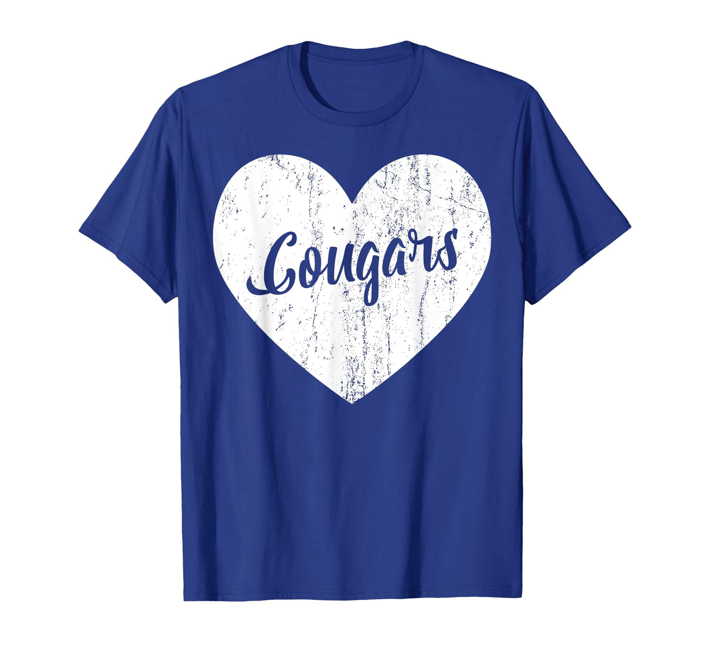 Cougars School Sports Fan Team Spirit Mascot Cute Heart Gift T-Shirt
