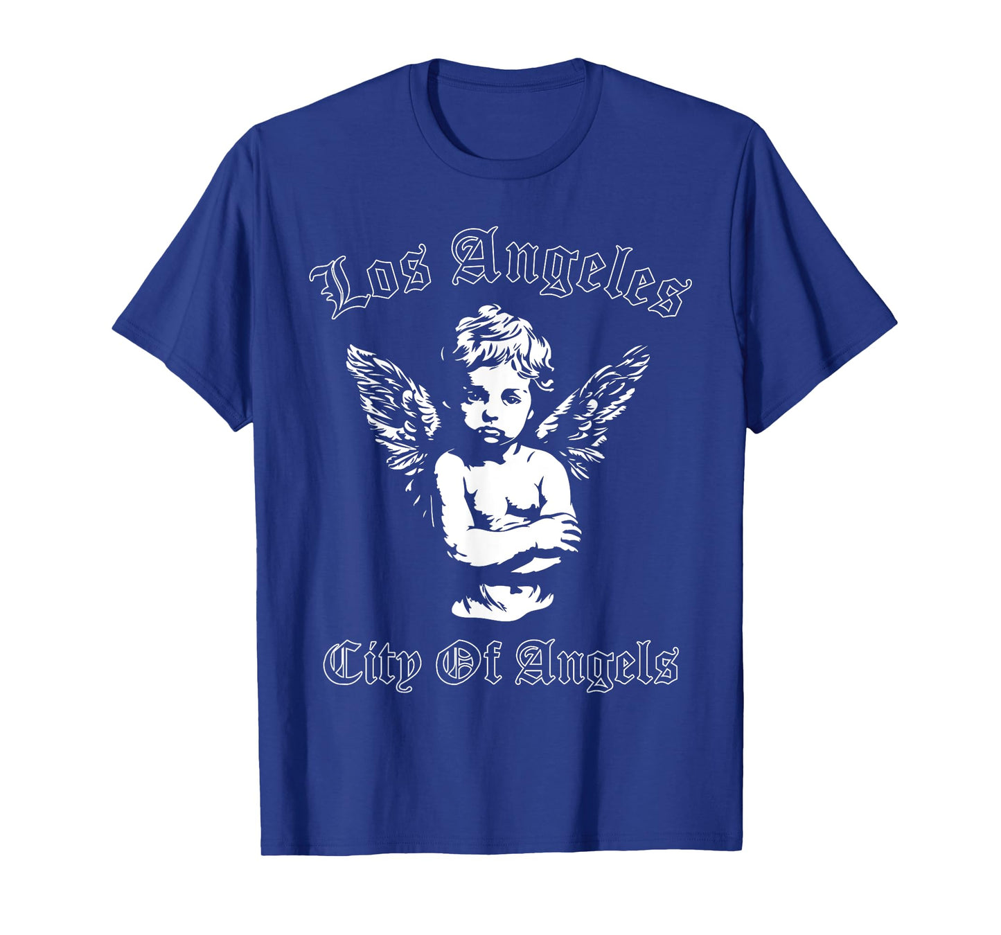 Los Angeles OG Chicano Angel LA California T-Shirt, Small, Black