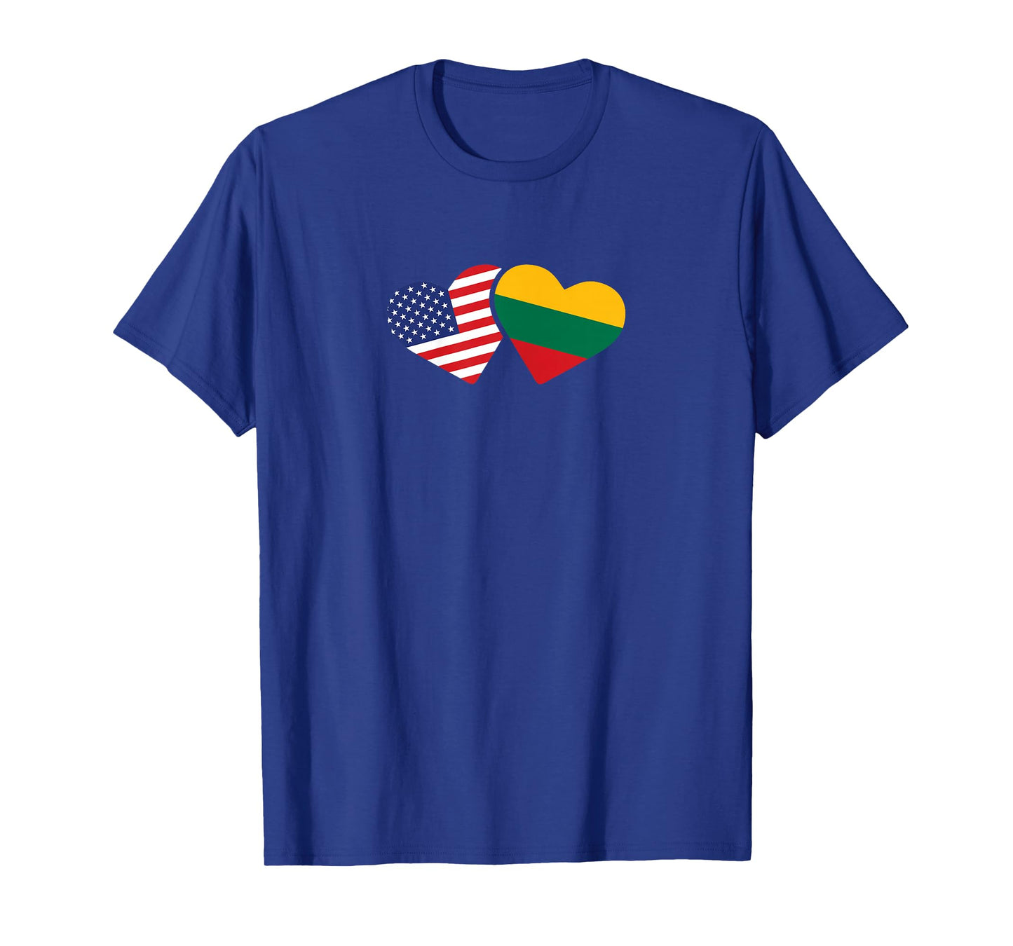 Lithuania USA Flag T Shirt Heart Lithuanian Americans Love T-Shirt