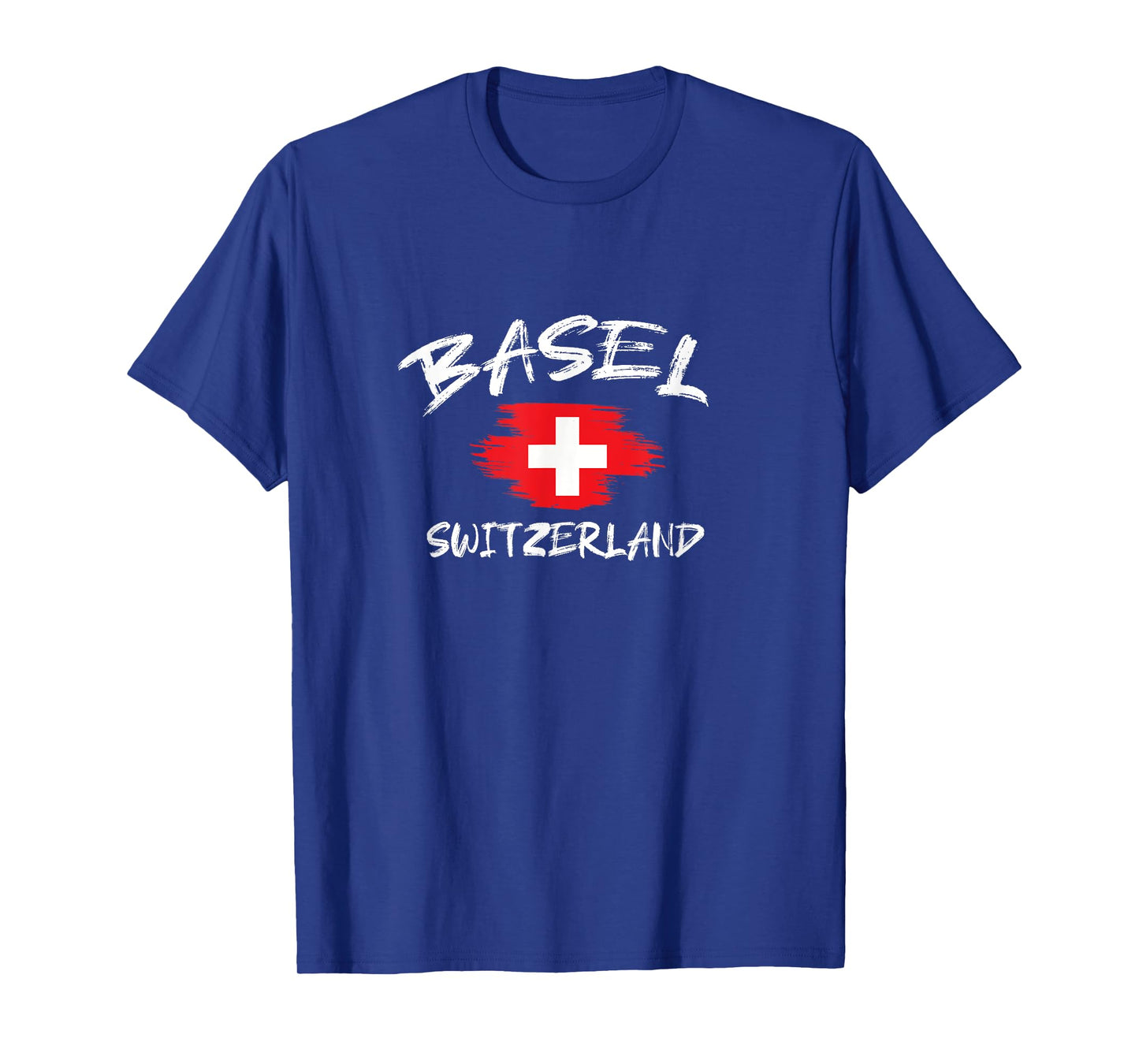 Basel Switzerland Souvenir Swiss Country Flag Brushed T-Shirt