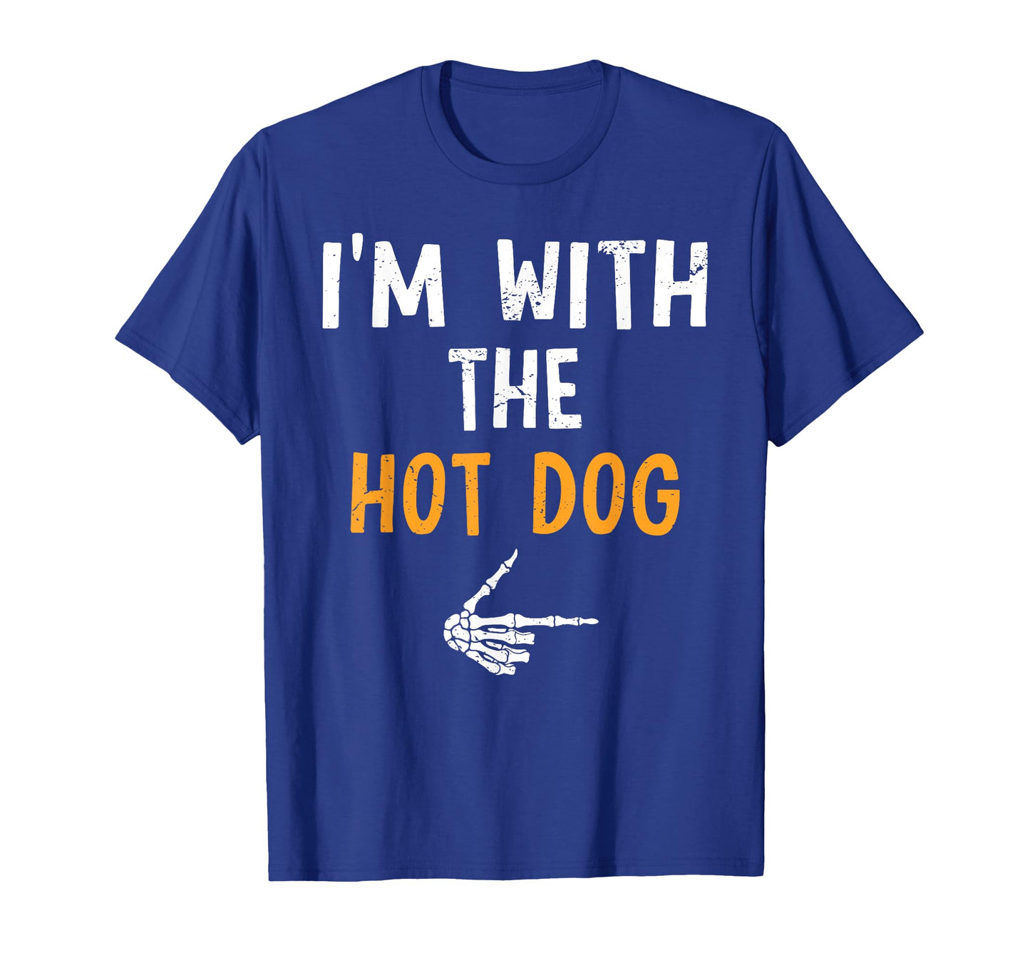 I'm with The Hot Dog Costume Halloween Matching Couple T-Shirt