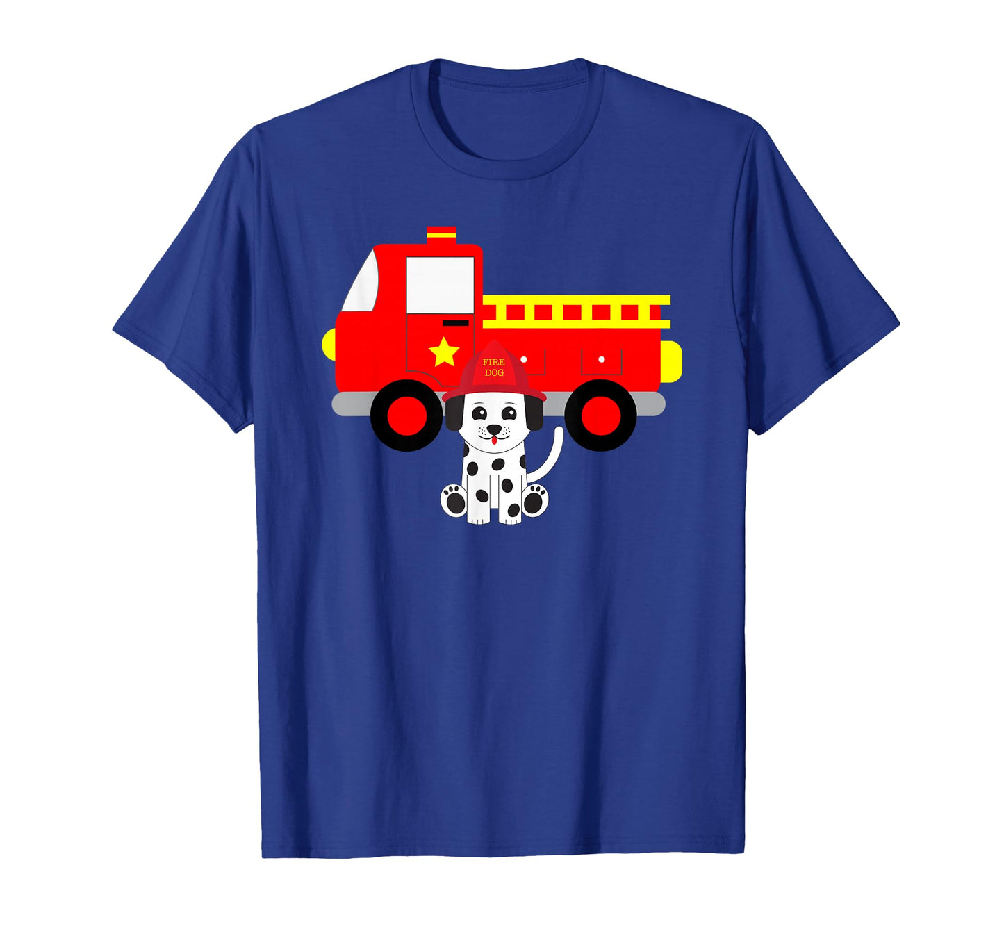 Firetruck and Dalmatian Firefighter Fire T-Shirt