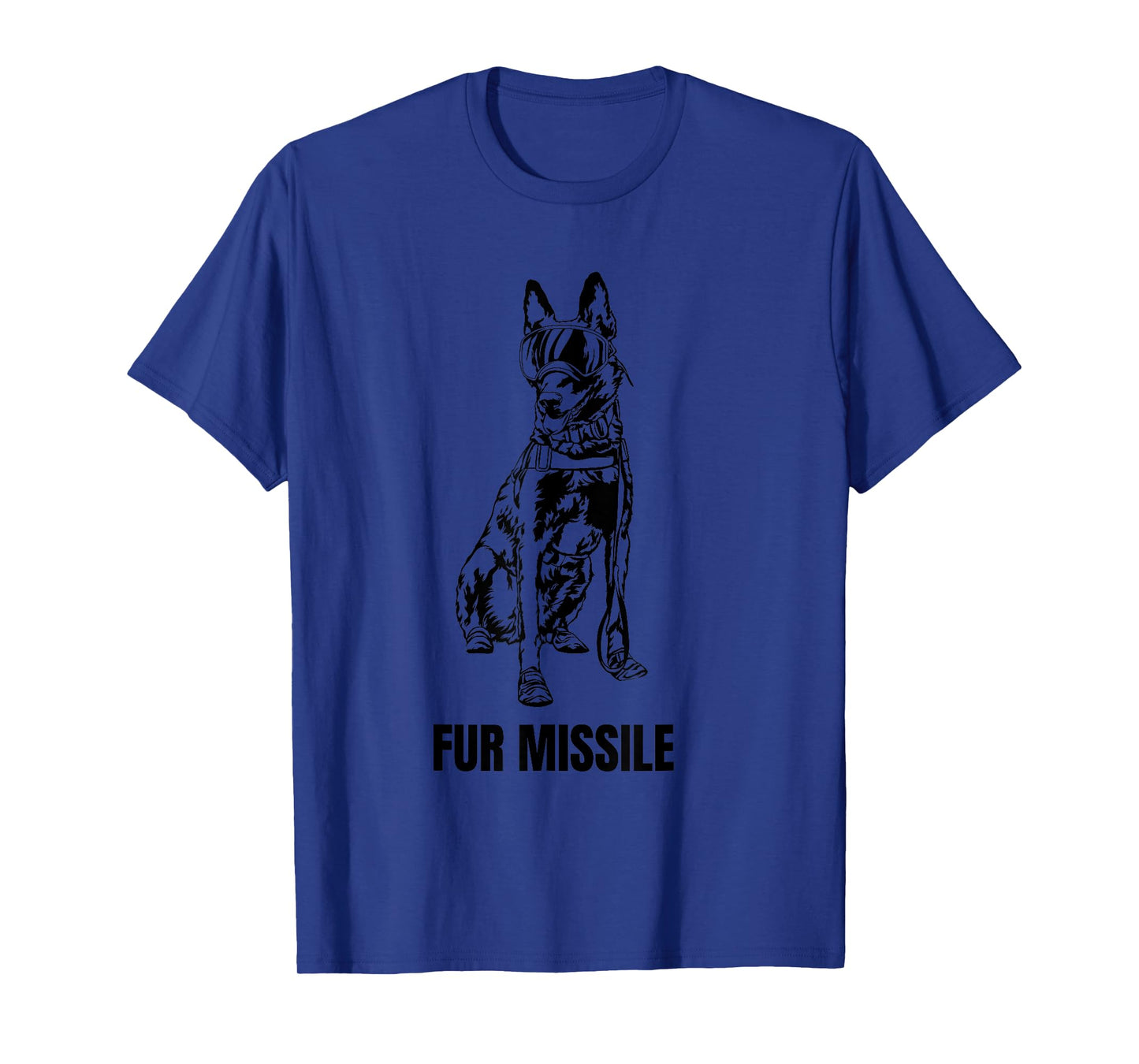 Fur Missile - Funny Black Belgian Malinois Dog Shirt T-Shirt