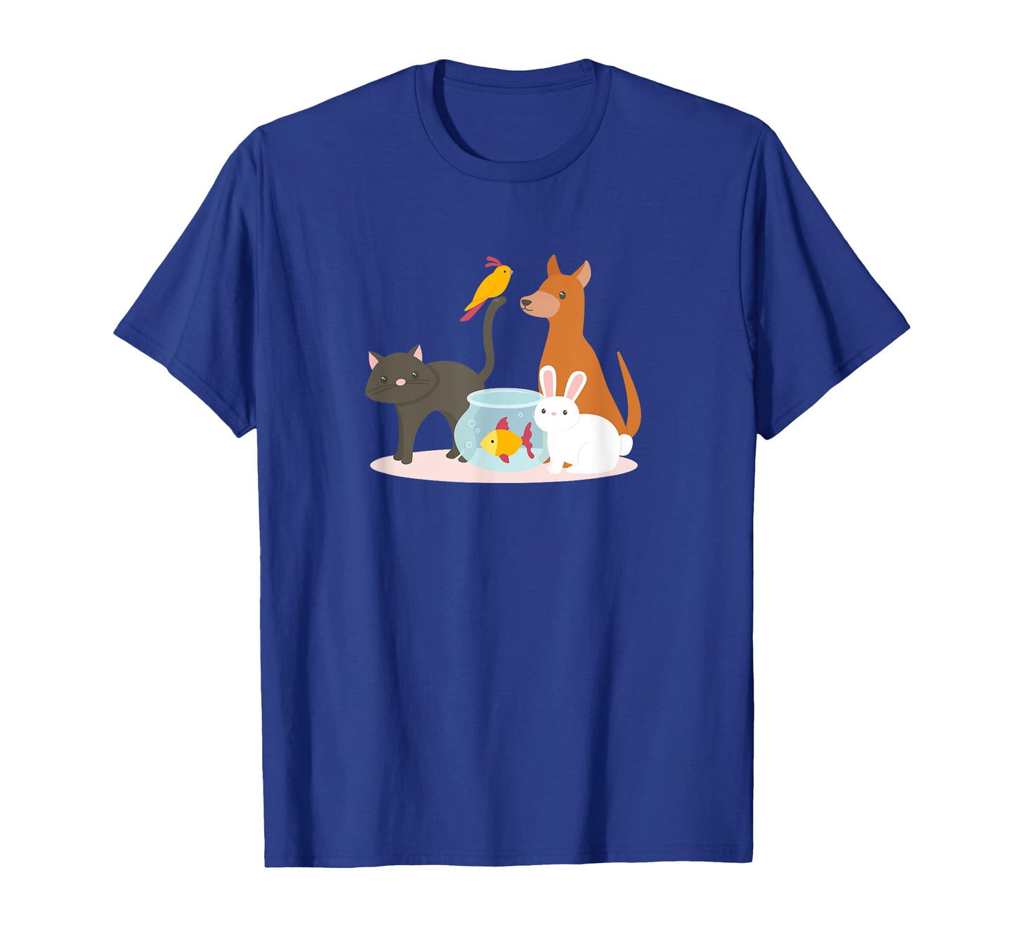 Easter Menagerie Bunny Dog Cat Bird Fish Celebrate Together T-Shirt