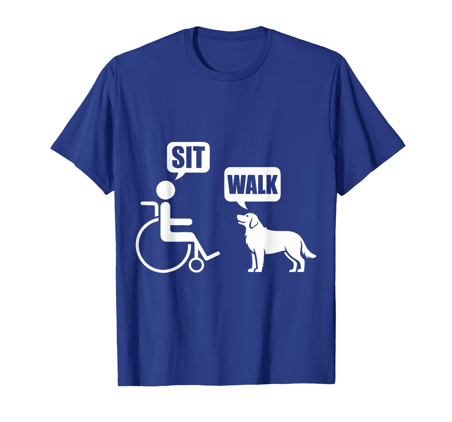Wheelchair Dog Funny Humor Sit Walk Joke Disability T-Shirt