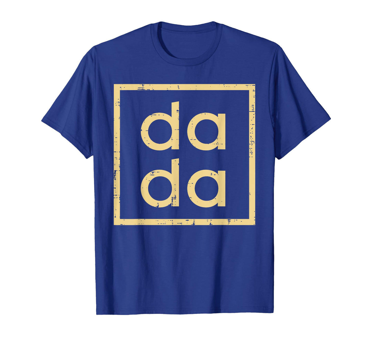 Fathers Day Dada Da Da Square Dad Daddy Papa Minimalist Men T-Shirt