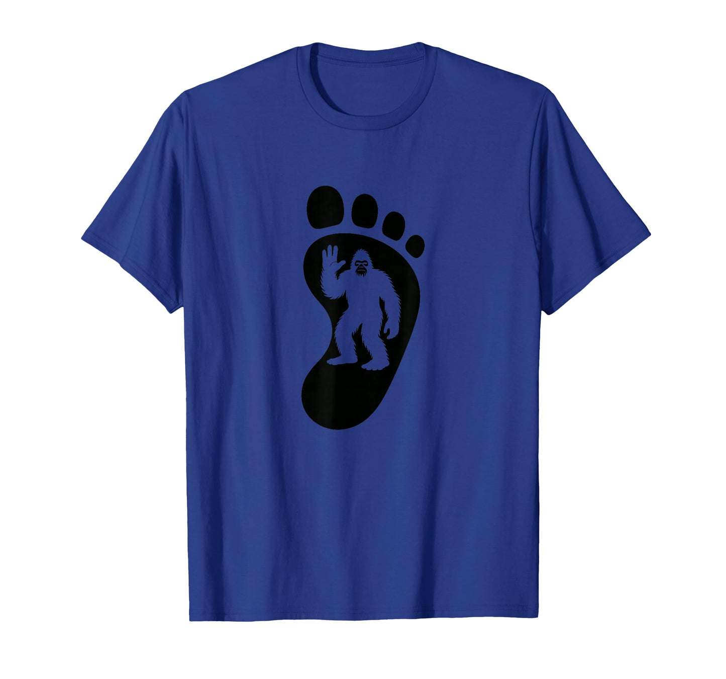 Sasquatch Footprint Silhouette Believer Retro Cryptid Patch T-Shirt
