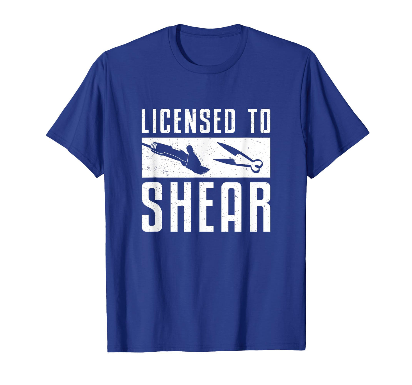 Licensed To Shear Funny Sheep Shearing For A Wool Harvester T-Shirt