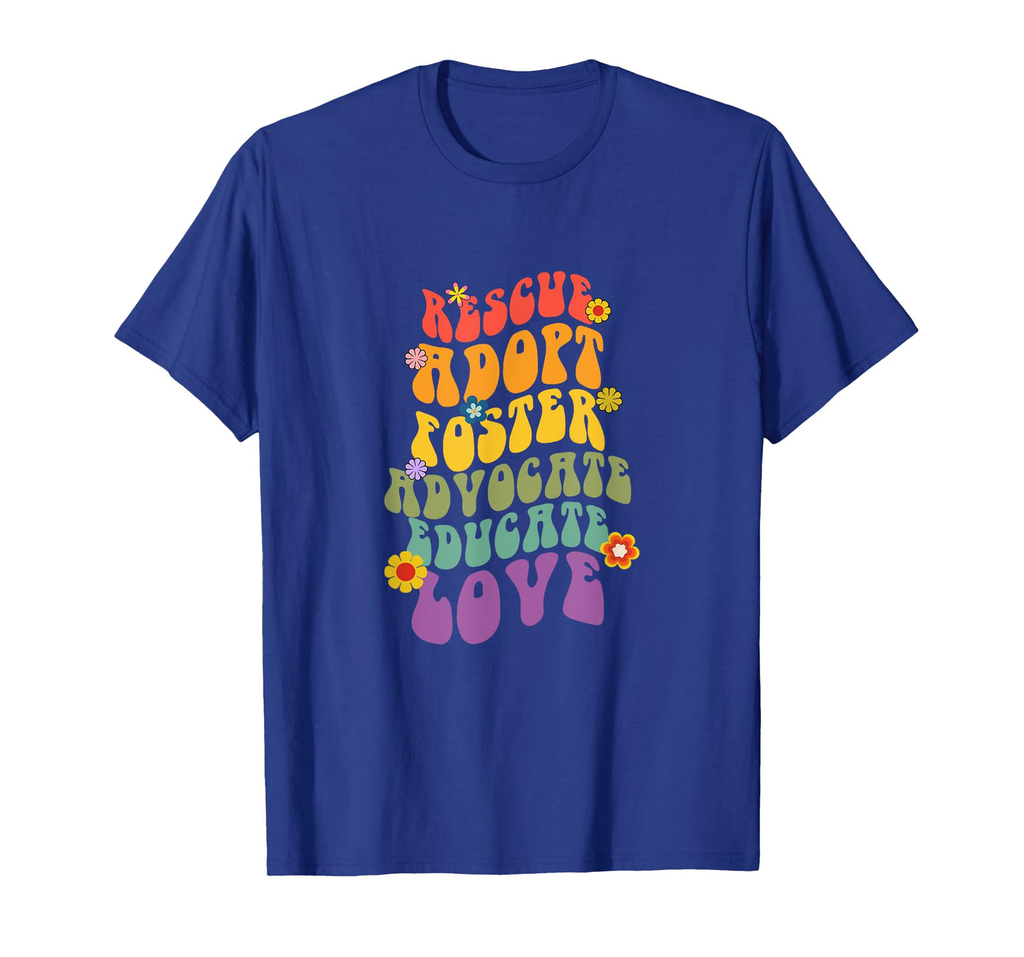 Rescue Adopt Foster Advocate Groovy Dog Mom Rescue Adoption T-Shirt for Men Women