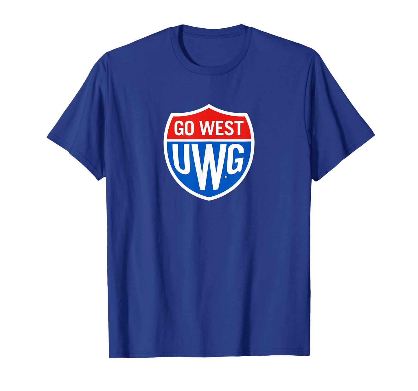 University of West Georgia UWG Wolves Go West Shield Logo T-Shirt