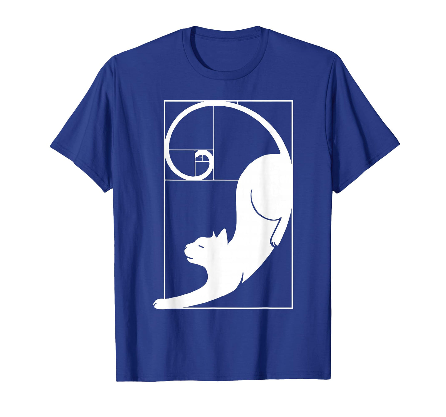 Cat Fibonacci Spiral Sacred Geometry Ratio Mathematicians T-Shirt