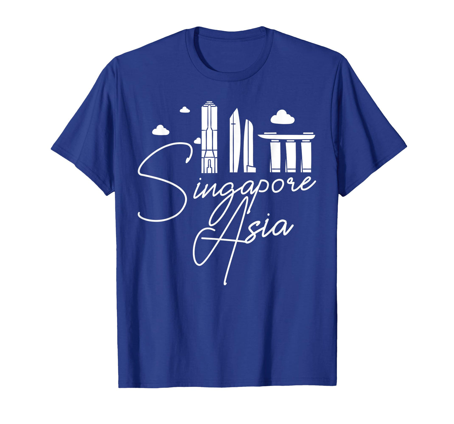 Singapore Asia City Skyline Map Travel T-Shirt