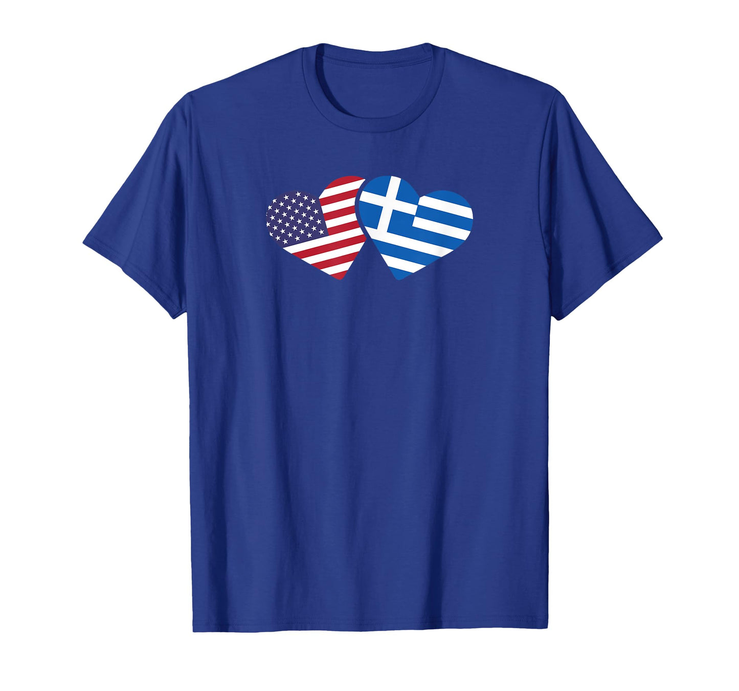 Greece USA Flag T Shirt Heart Greek American Love T-Shirt for Kids Men