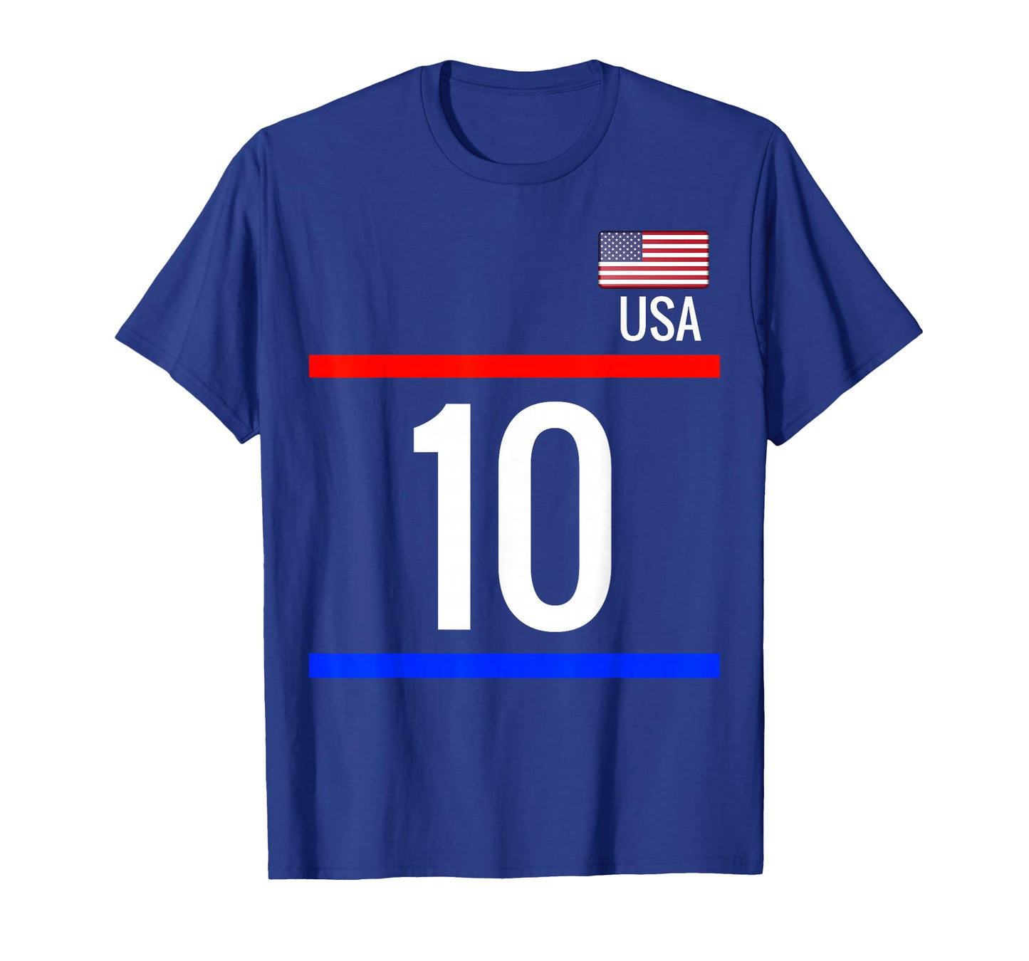 USA Soccer T shirt with number 10 - sports T-Shirt