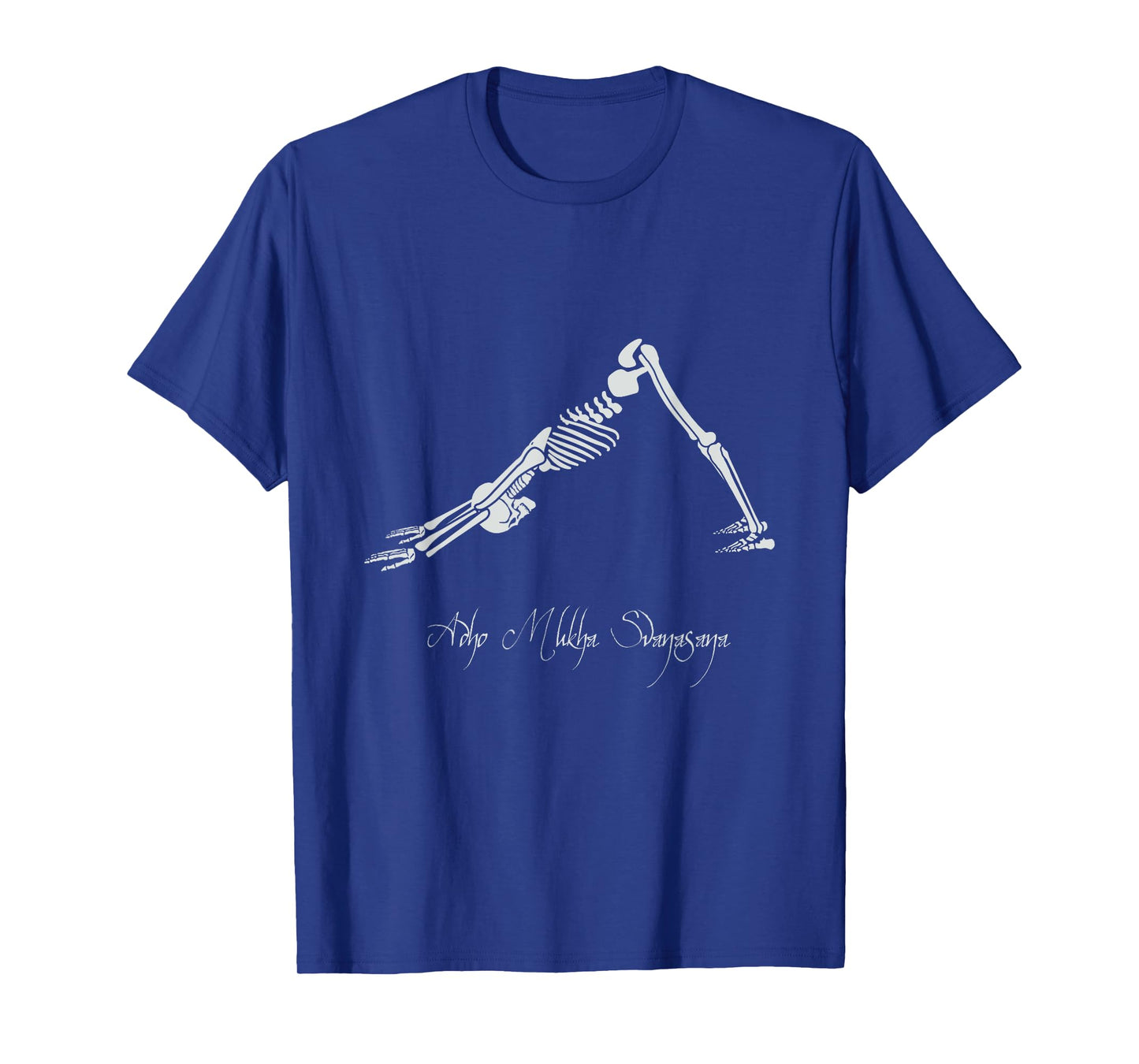 Human Skeleton Make Yoga Downward Facing Dog Pose Svanasana T-Shirt