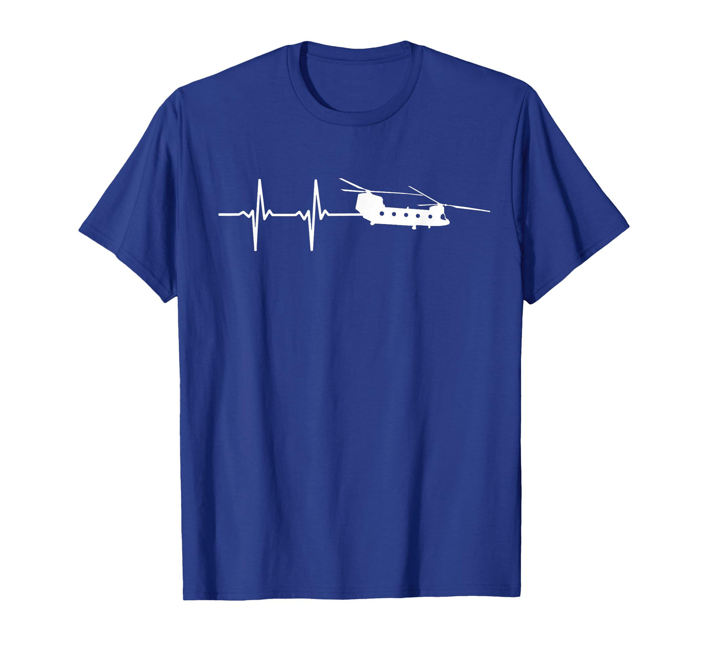 EKG Heartbeat CH-47 Chinook Military Helicopter Shirt T-Shirt