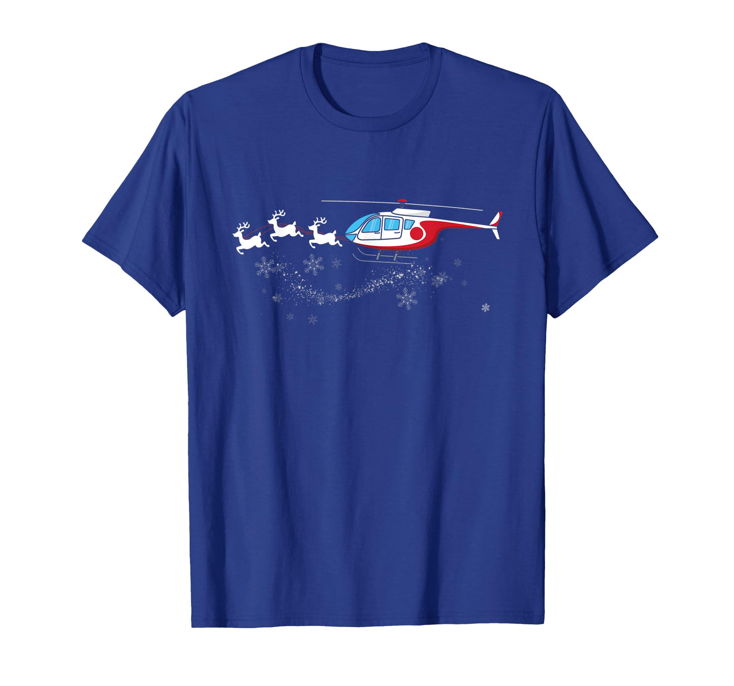 Helicopter Santa Christmas Sleigh - Funny Helicopter Xmas T-Shirt