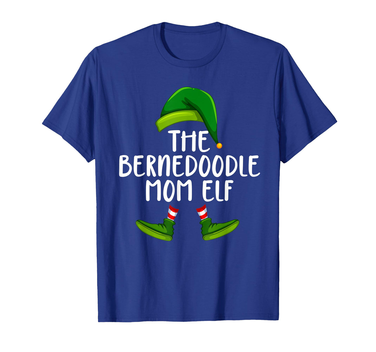 Bernedoodle Mom Dog Elf Funny Christmas Pajama X mas Women T-Shirt
