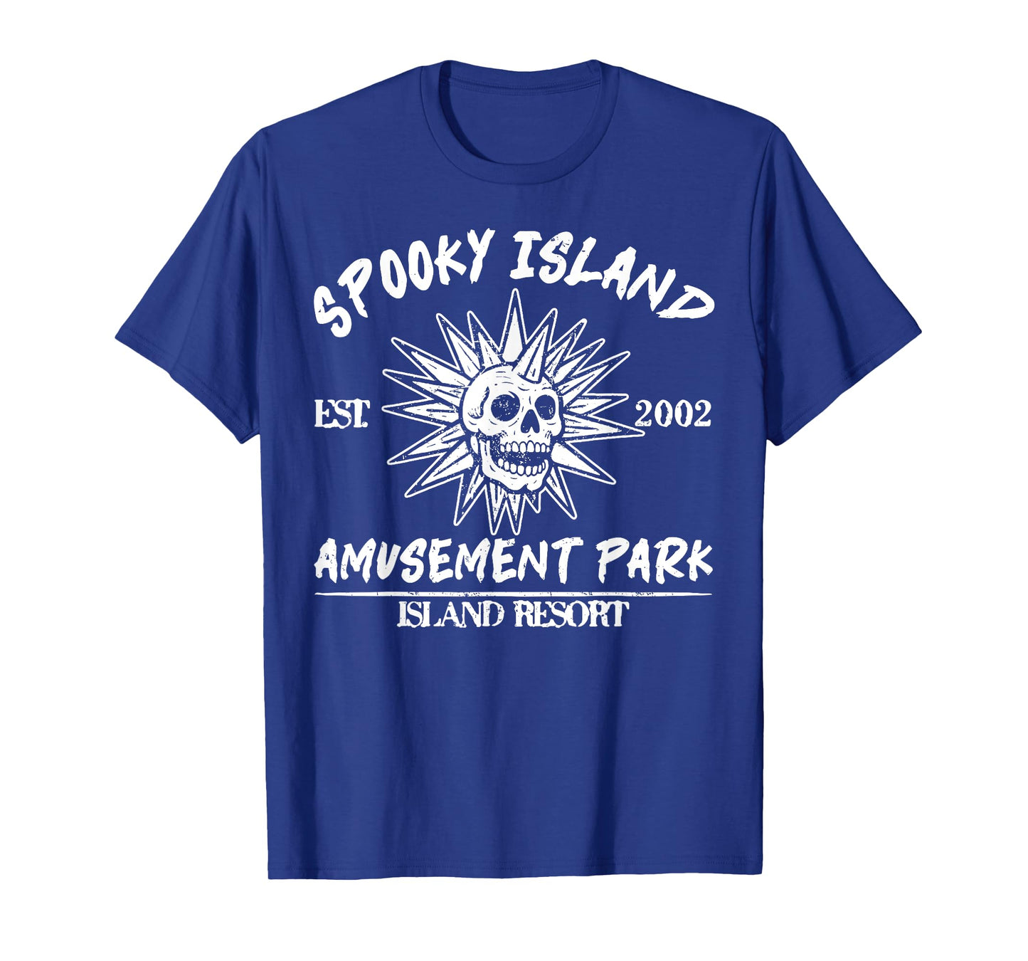 Spooky Island Retro Halloween Skull 90s Halloween Summerween T-Shirt