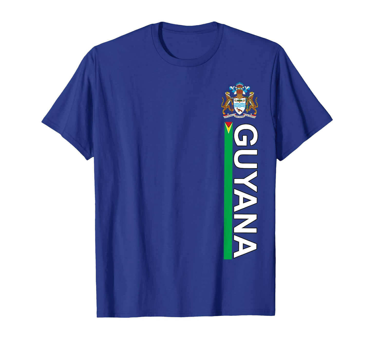 Guyana National Pride Left Side Image Sporty T-Shirt