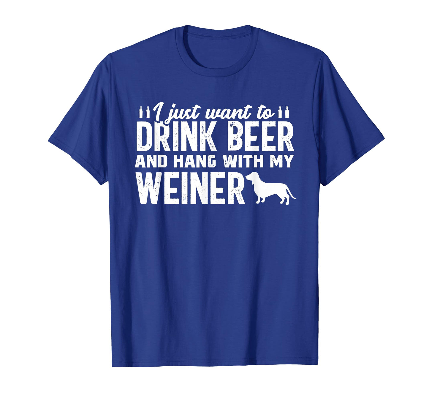 Drink Beer Funny Weiner Daschund Dog Dad Father's Day T-Shirt