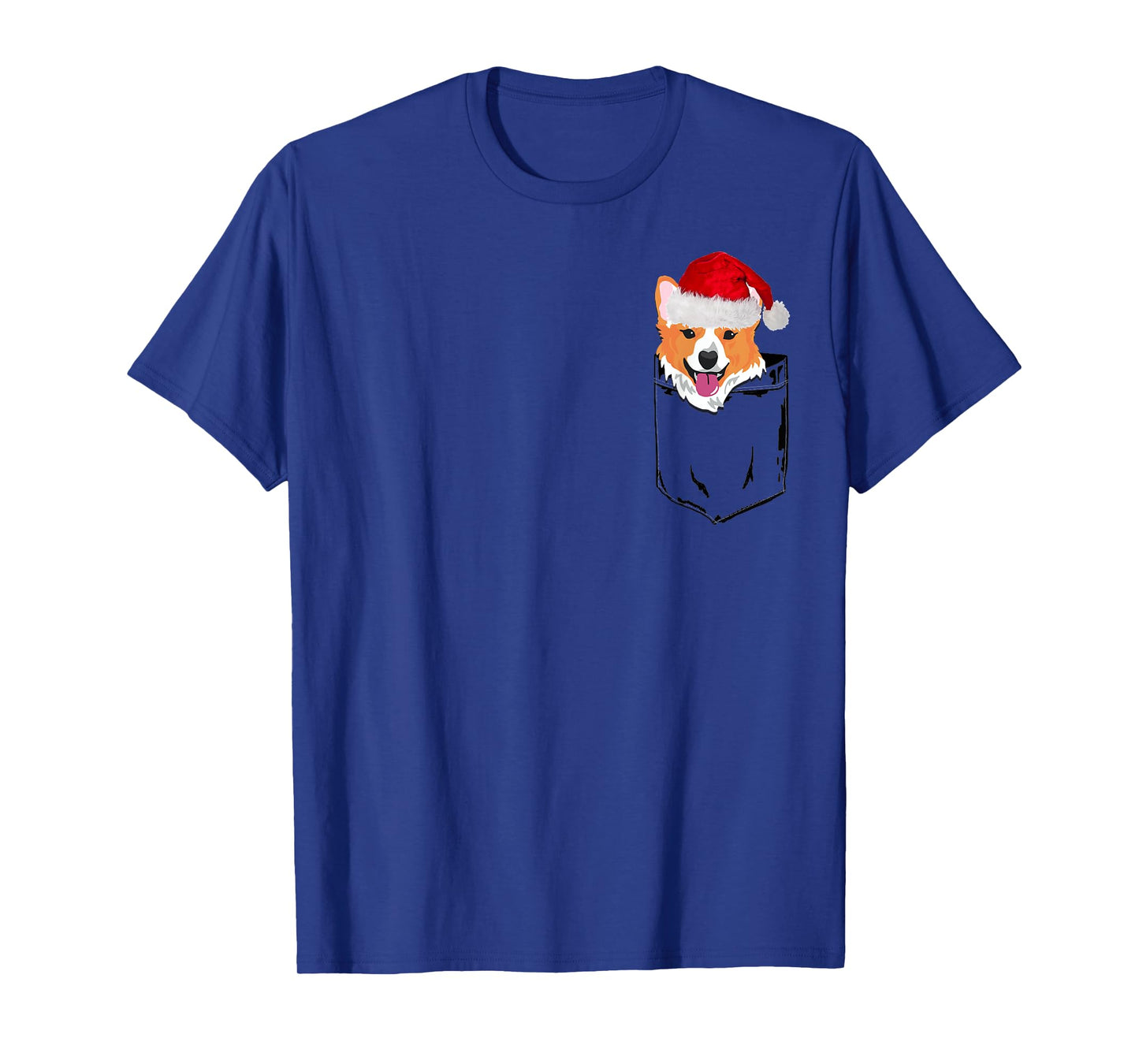 Corgi Santa Christmas Shirt Pocket Dog Funny Xmas T-Shirt T-Shirt