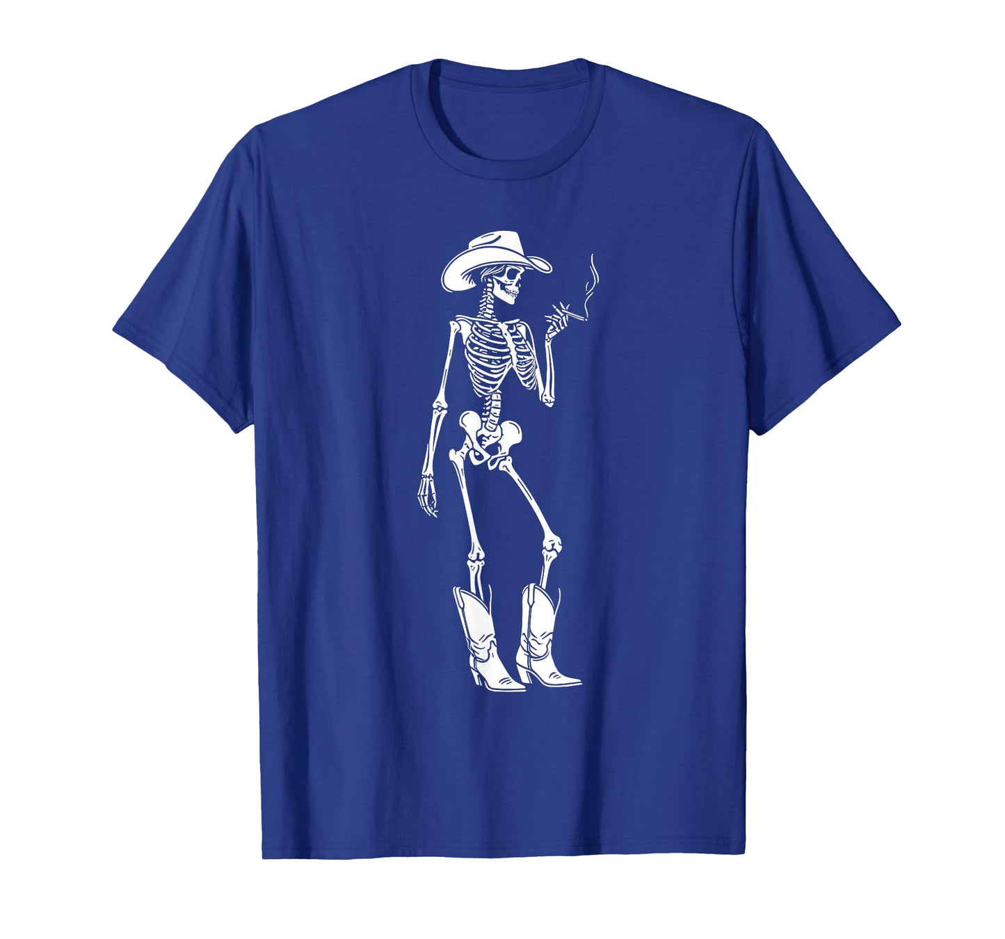 Skeleton Cowgirl Smoking Western Gothic Dark Grunge Goth T-Shirt