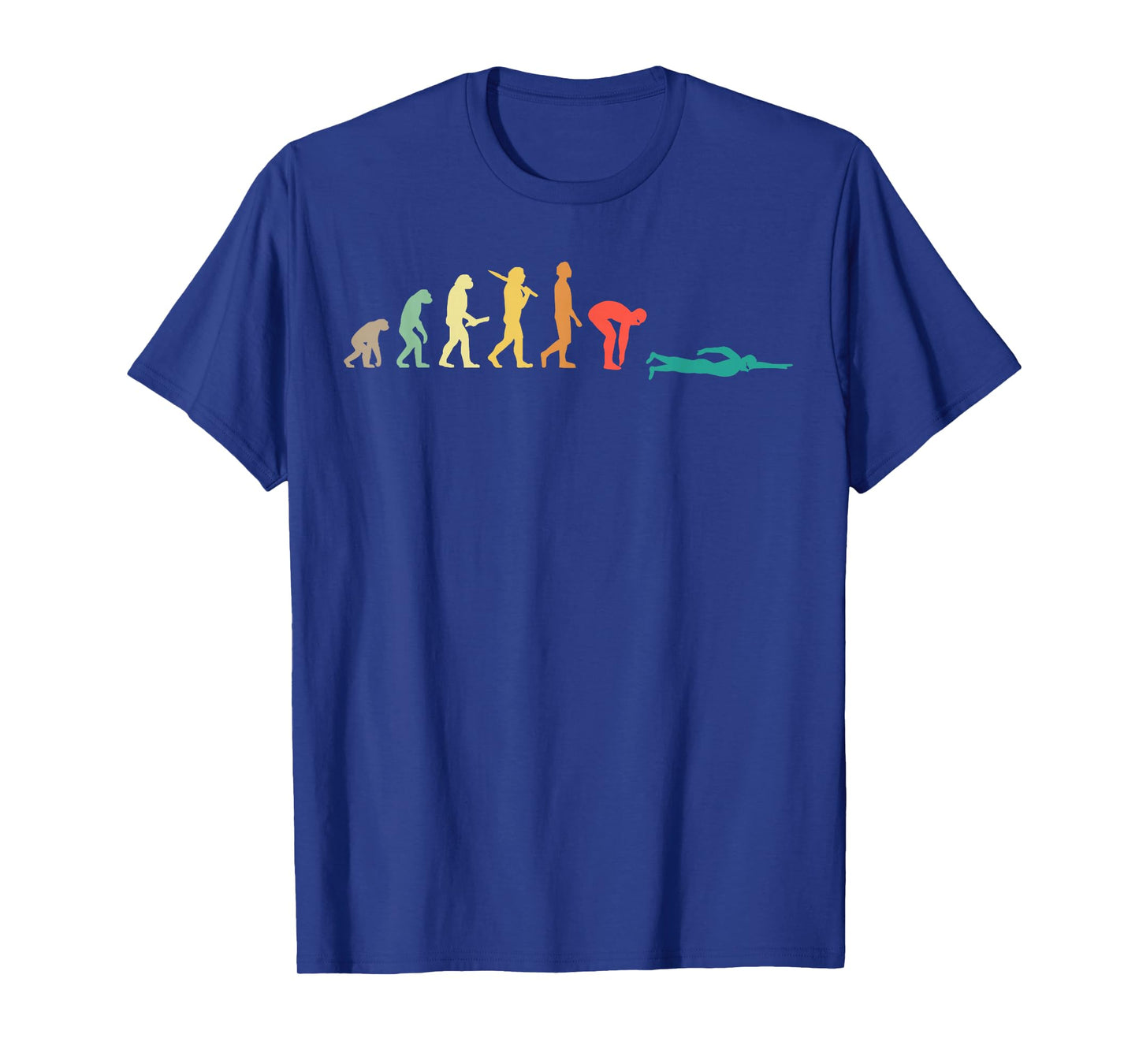 Retro Swimming Evolution Gift for Swimmers T-Shirt Small
