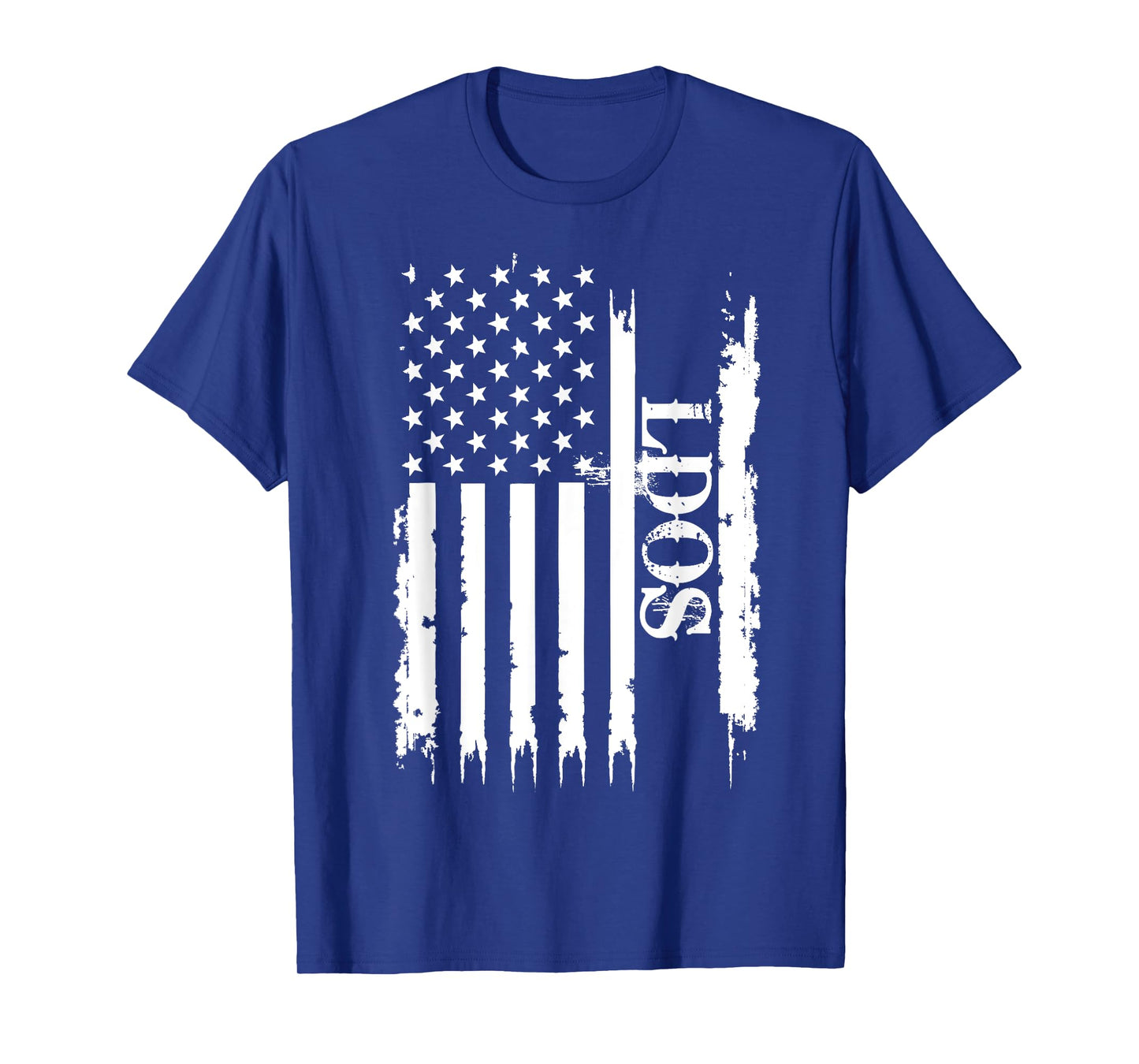LDOS United States Distressed w US Flag T-Shirt