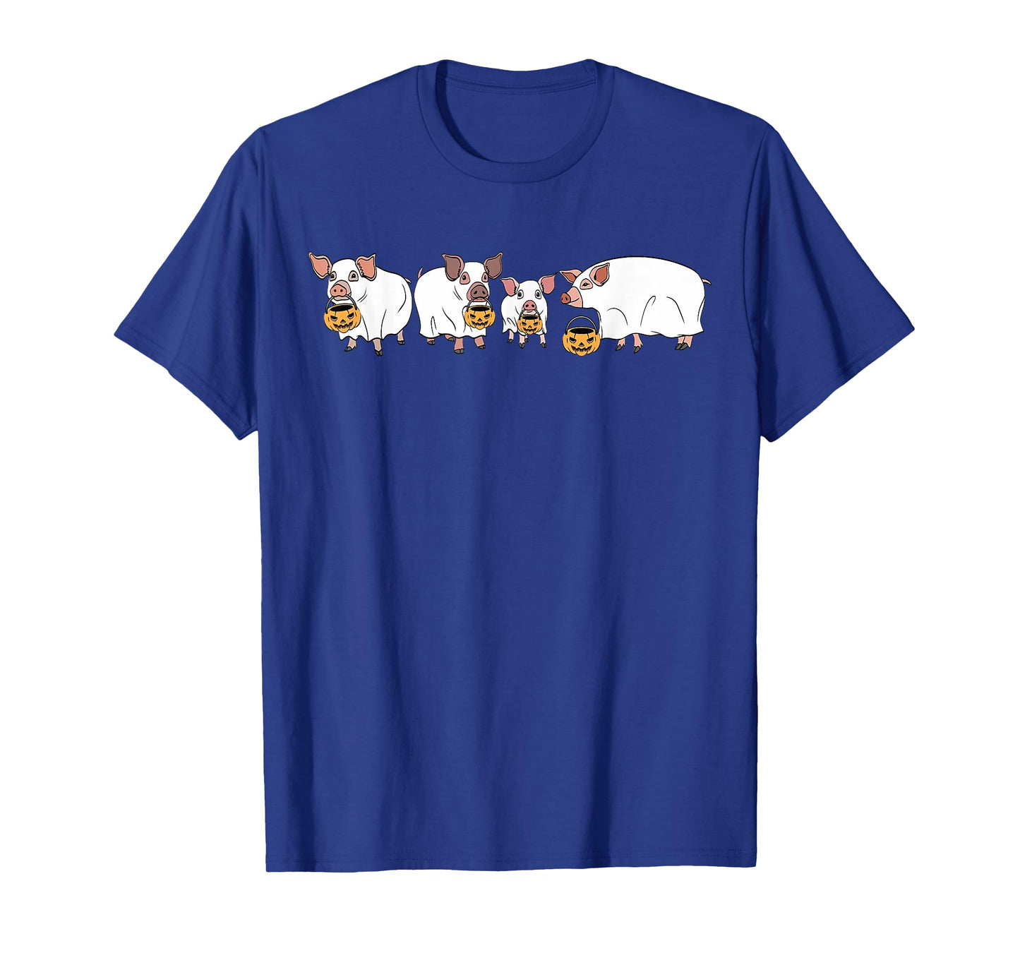 Spooky Pigs Ghost Halloween Farm Animals Autumn Pumpkin T-Shirt