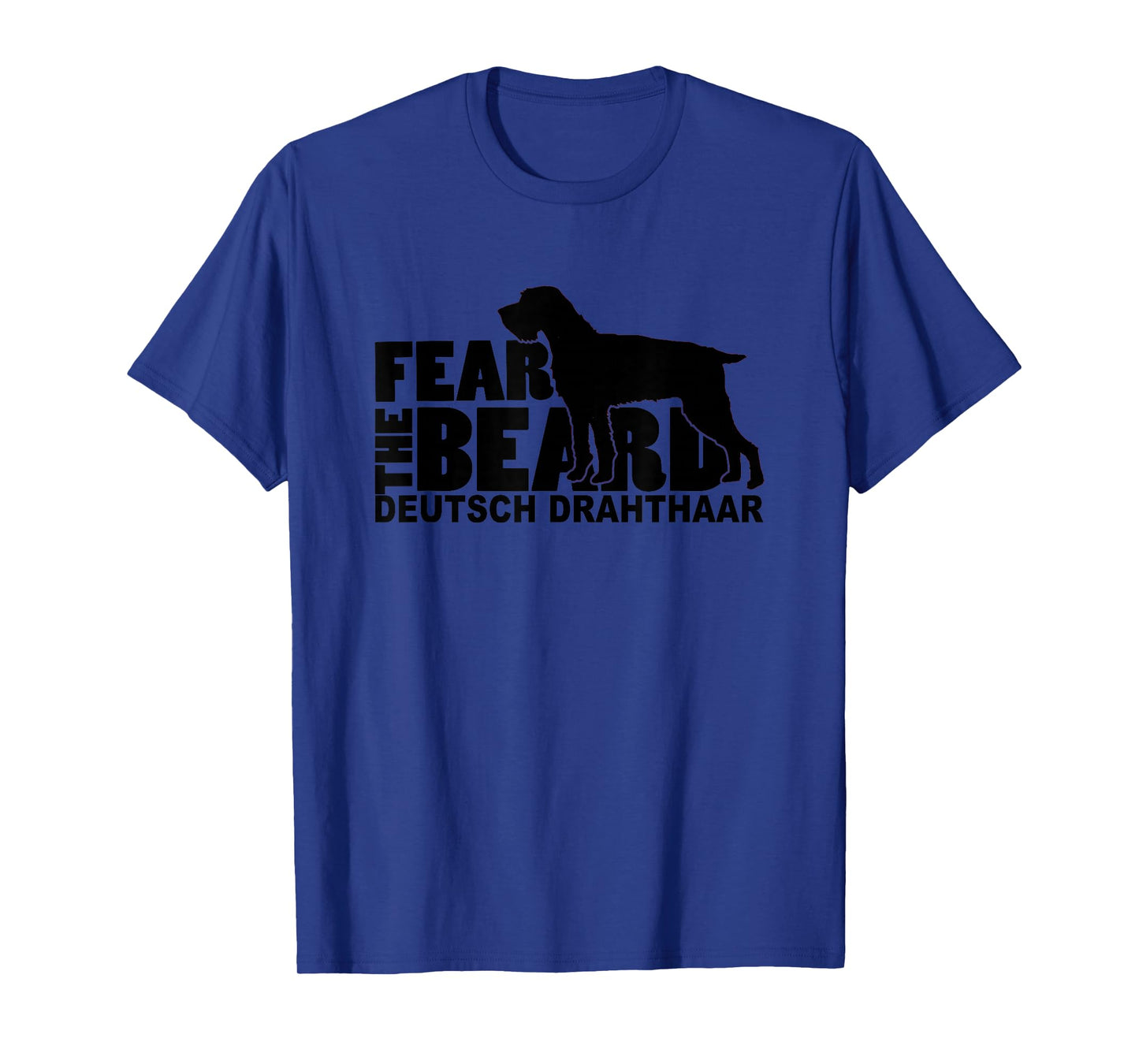 Dog Lover T-Shirts by Traciwithani - Fear the Beard Deutsch Drahthaar Unisex Adults Grey T-Shirt