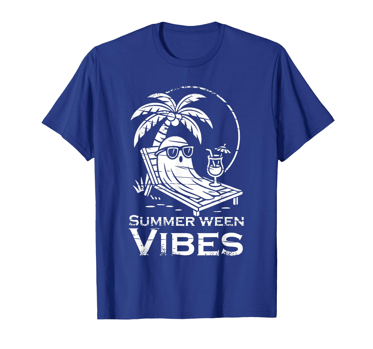 Summerween Vibes Ghost Funny Summer Halloween T-Shirt