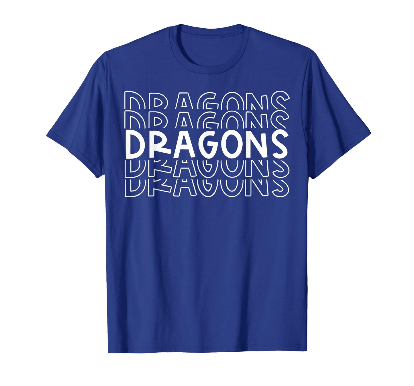 Dragons School Sports Team Mascot Town Go College Athlete T-Shirt