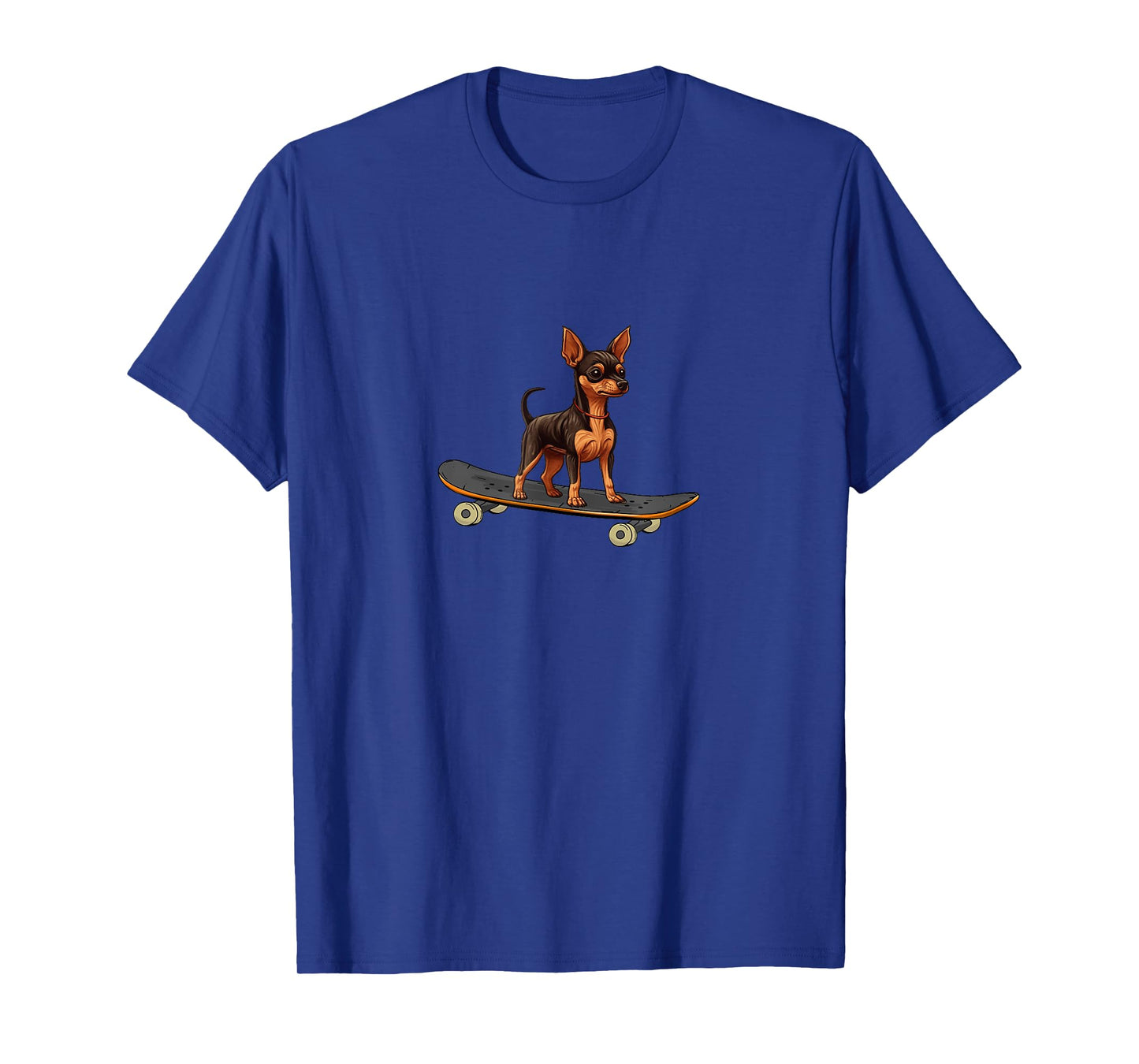 Funny Miniature Pinscher Skateboard Dog Skating Pet Skate T-Shirt