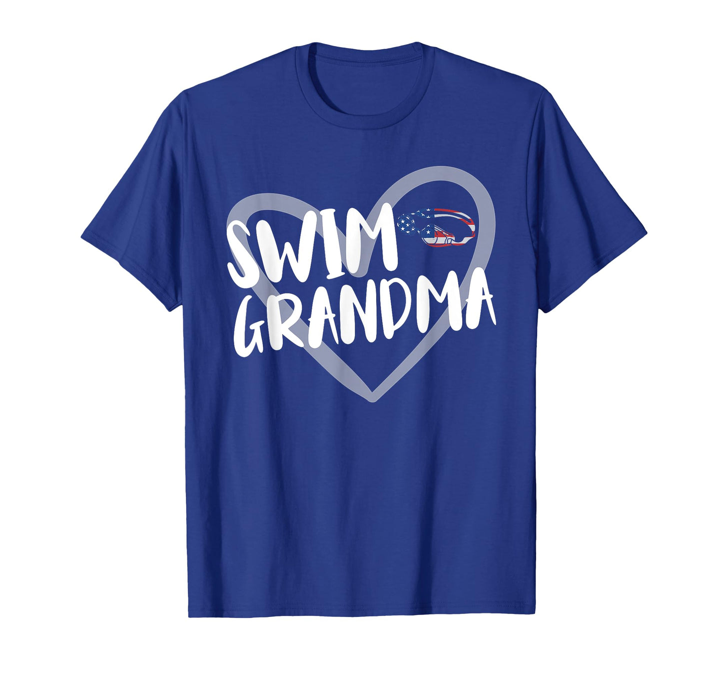 Funny Swimming Swim Grandma USA Flag T-Shirt